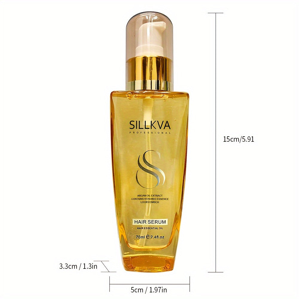 SILLKVA Argan Oil Liquid Hair Serum — Frizz Control & Flyaway Tamer, Lightweight Smoothing Leave-In Treatment for Dry Damaged Hair, Silky Glossy Finish for Women & Men All Hair Typ - product image 12