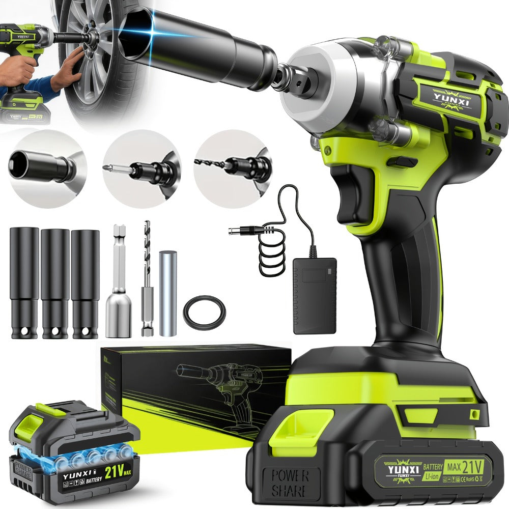 Cordless Impact Wrench Brushless Motor 3-in-1 High Torque – Rechargeable Battery, Lightweight Design, Variable Speed, for Car Repair, Auto Mechanic, Construction, Workshop & Househ - product image 7