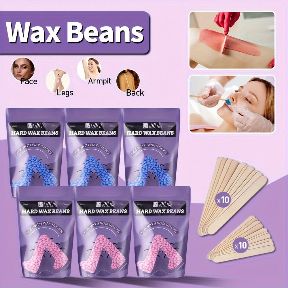 Hard Wax Warmer Kit 43 Piece Complete Home Waxing Set with Pink Hard Wax Beads - No Strip Hair Removal for Face Eyebrow Body Brazilian Bikini Underarm - Professional Wax Pot Machin - product image 5
