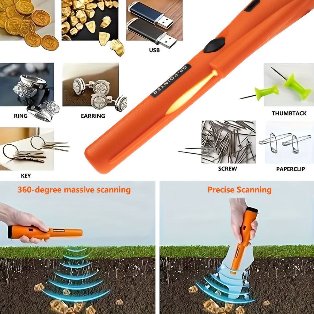 Metal Detector Pinpointer -Handheld Treasure Hunter Wand With Sound & Vibration Alerts For Golden, Silver, Coins & Relics -Ideal For Beach, Yard & Outdoor - product image 9