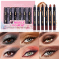 Waterproof Eyeshadow Pencil Set 6 Colors — Metallic & Matte Glitter Highlight Eyeliner Crayons, Long-Lasting Smudge-Proof Eye Makeup, No-Brush Multifunctional Sticks for Women, Neu - product image 12