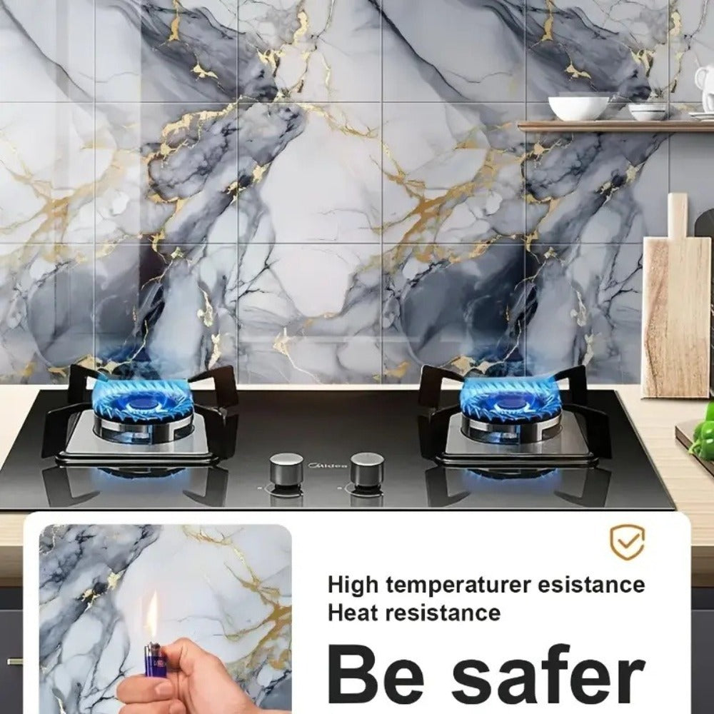Self-Adhesive PVC Marble Tile Stickers 20pcs 30x30cm Waterproof Wall Panels for Bathroom Kitchen Living Room Backsplash Decor - product image 13