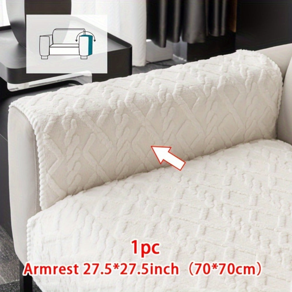 Plush Sofa Cover Couch Cover | Anti-Slip Pet Dog Friendly Velvet Sofa Mat, Single Two Three Four Seat, Backrest Armrest Pillow Cover, Living Room Bedroom Decor - product image 28