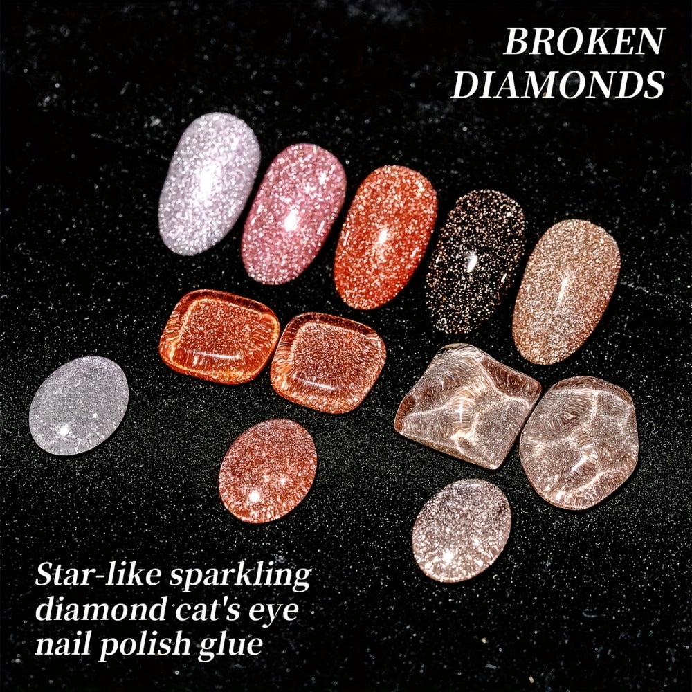 Glitter Gel Nail Polish Set 5 Colors Pastel Sparkling Diamond Shimmer – Soak-Off LED UV Semi-Permanent Gel Varnish Photo Frame Bottle Spring Summer Nail Art Kit for Women Home Salo - product image 6