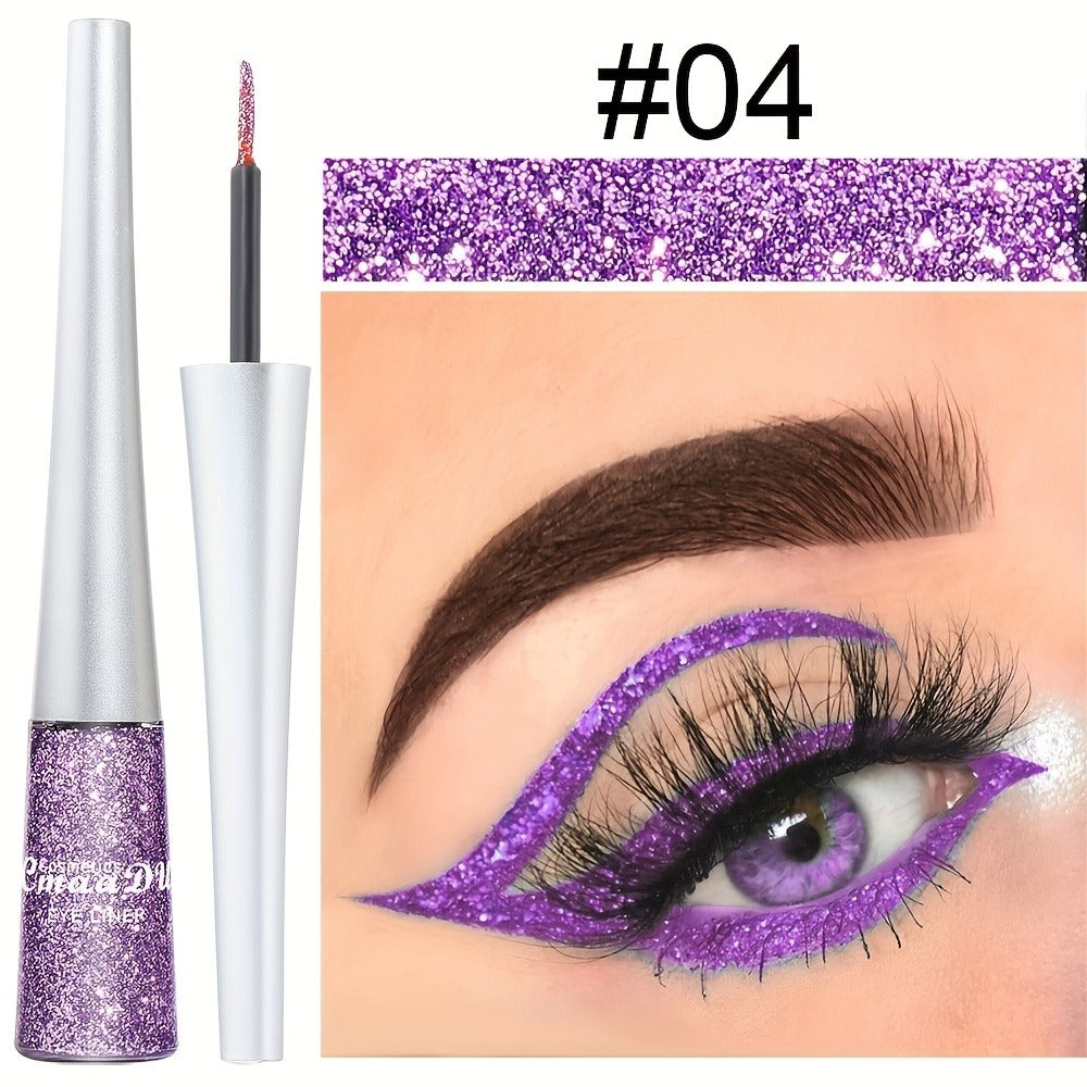 Glitter Liquid Eyeliner Set 16 Colors Waterproof Shimmer Metallic Eye Liner Pen Kit – Long-Lasting Smudge-Proof Sparkle Eye Makeup for Party Stage Festival Cosplay Holiday Glam - product image 10
