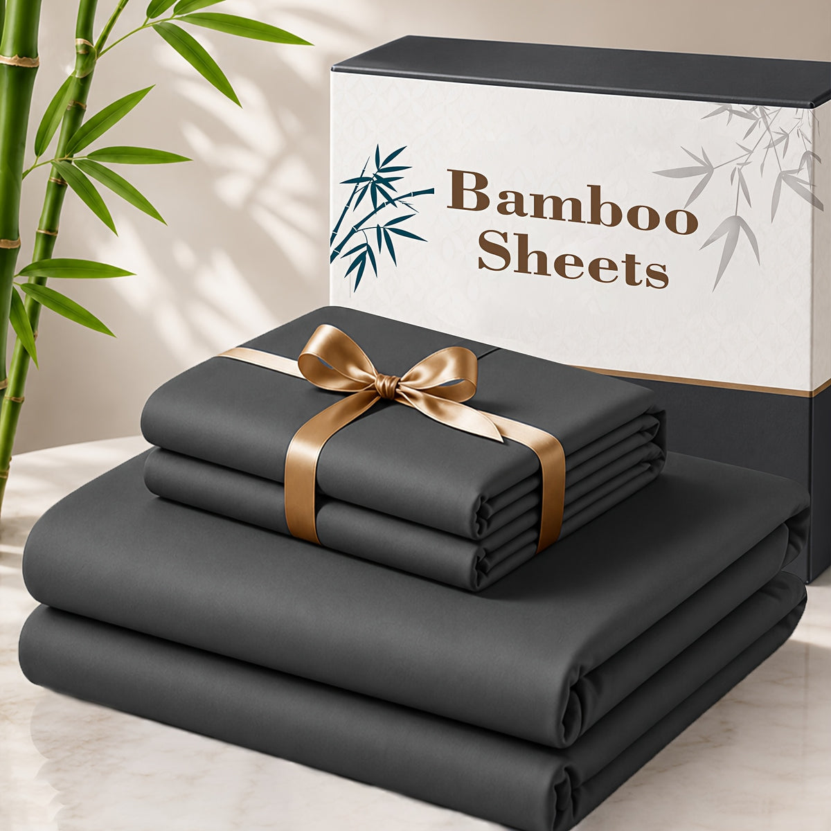 4 pcs Cooling Bamboo Bed Sheet Set, 3000 TC Extra Deep Pocket 20 Inch Bed Sheet, Children Luxury Soft Hotel & Cooling Sheet Set for Hot Sleepers, Wrinkle and - product image 18