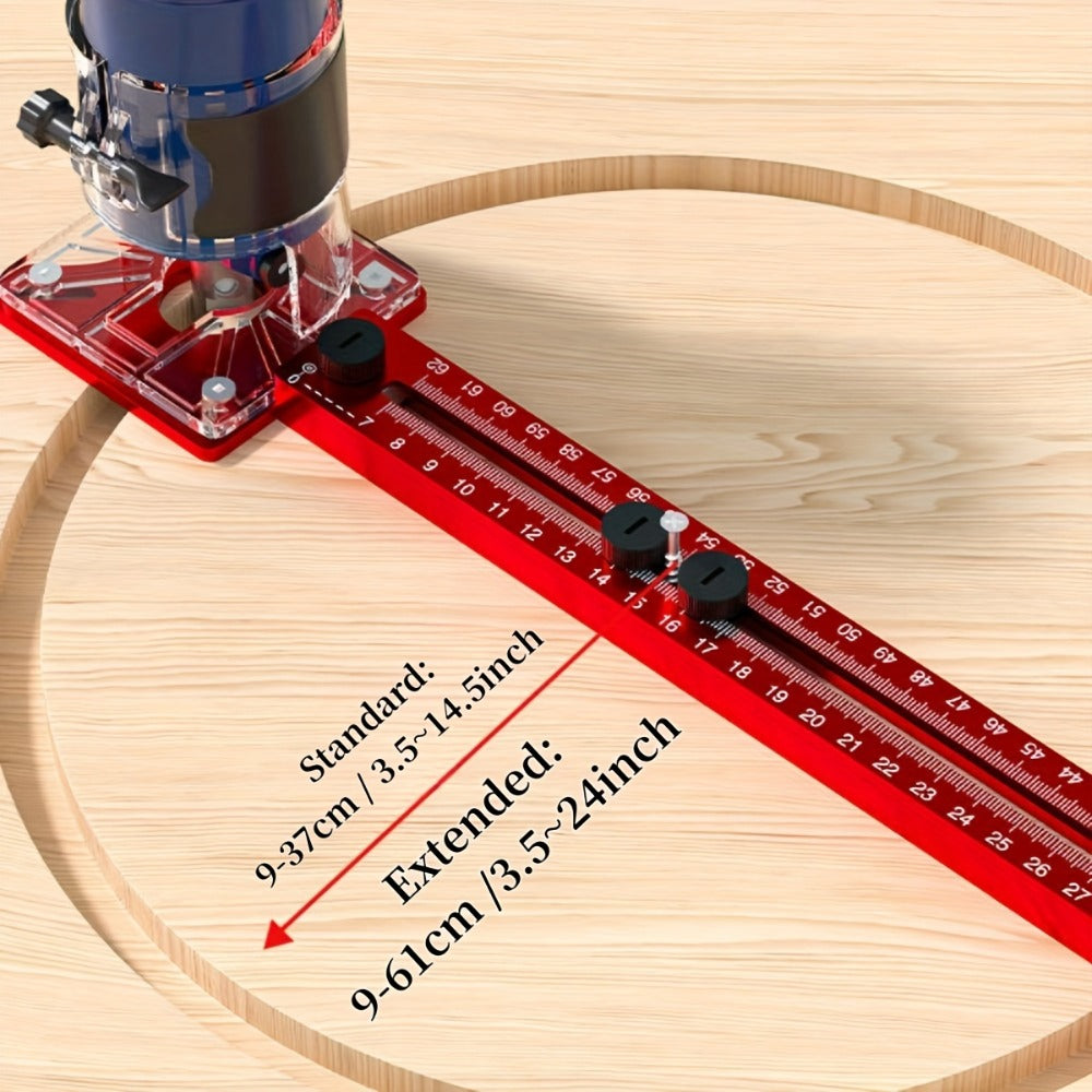 Circle Cutting Jig 3-in-1 Woodworking Router Fixture Expandable 3.54 to 24 Inch Diameter Adjustable Slotting Positioning Tool for Precision Circular Hole Milling DIY Professional - product image 7
