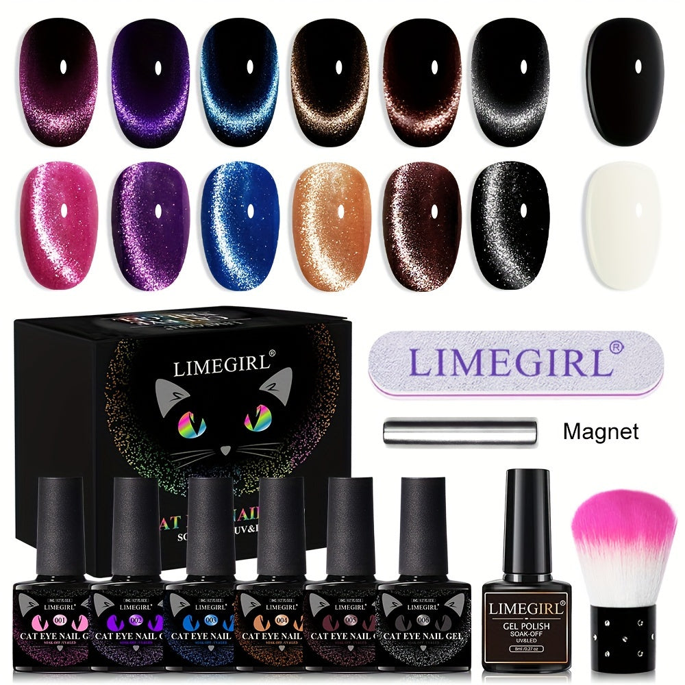 Cat Eye Gel Polish 8ml Holographic Chameleon Flash — Magnetic Sand 3D Color-Shifting Semi-Permanent UV LED Gel Varnish for Salon & Home DIY Nail Art, Gift for Women - product image 18