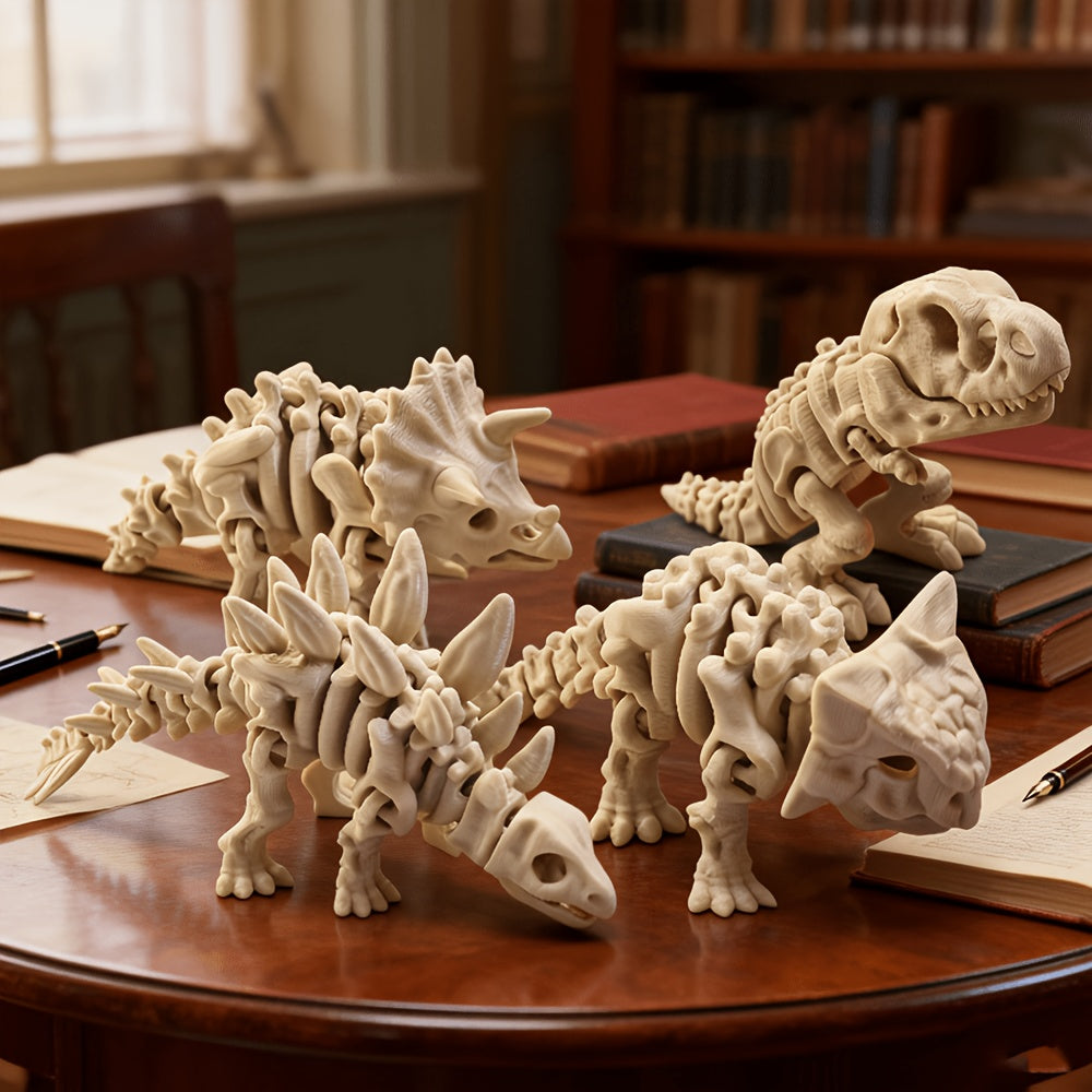 4pcs Dinosaur Skeleton Model Suitable for Science Education, Anatomical Display with Detailed Reptile Bones Replica, Complete Specimen for - product image 7