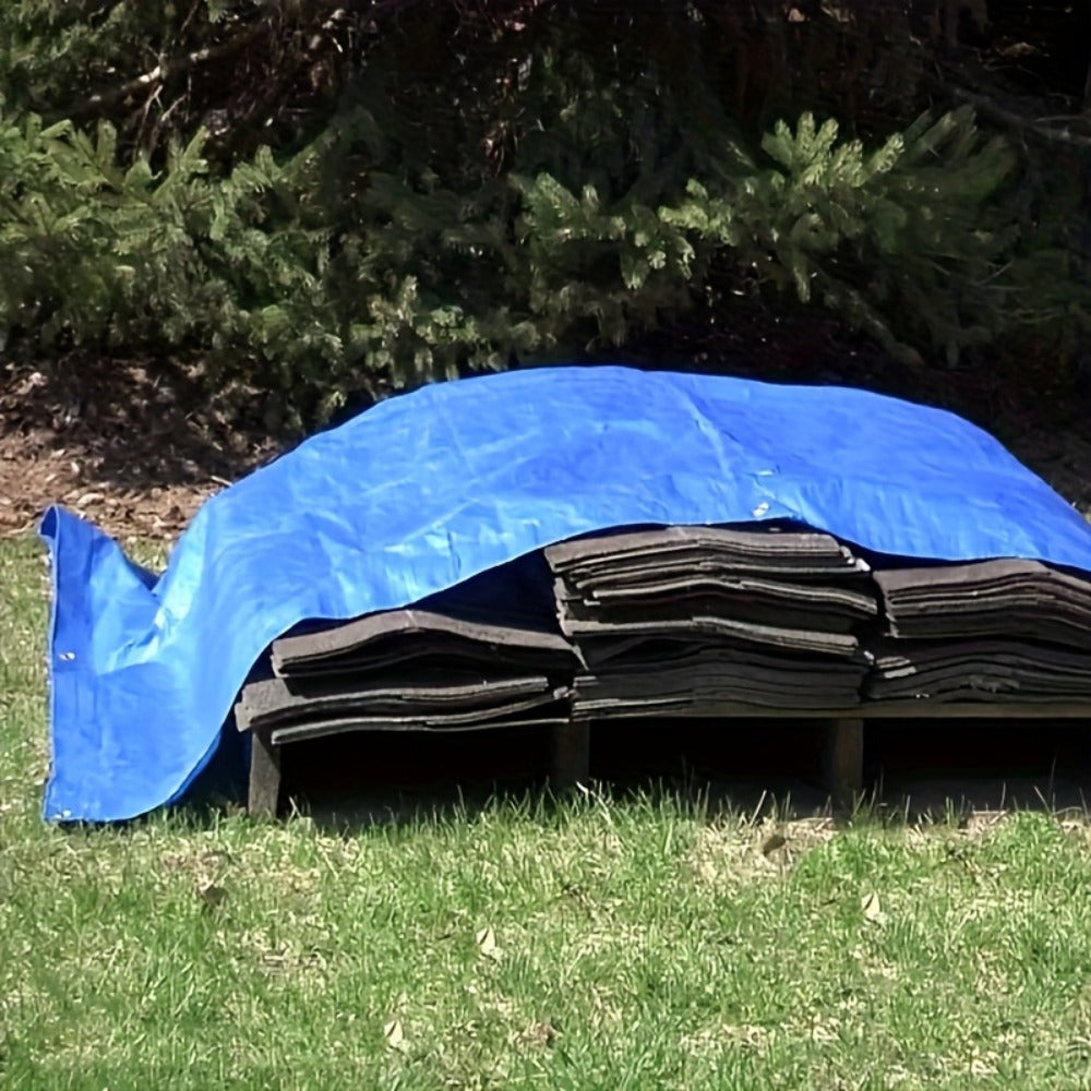Heavy Duty Tarp Waterproof UV Resistant Tarpaulin – Thickened PE Double-Sided Blue Orange Rainproof Sun Shade Cover with Grommets & Rope for Outdoor Camping Garden Vehicle Boat Pro - product image 9