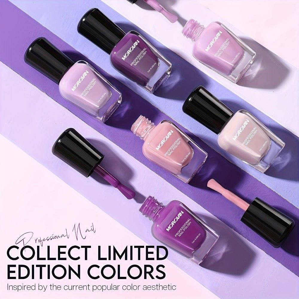 Nail Polish Set 6 Colors Quick Dry Long-Lasting – Hot Pink, Rose Red, Lilac Purple, Nude Pink, Lavender & Violet High Gloss 0.25oz, Chip-Resistant Nail Polish Gift Set for Women Te - product image 6