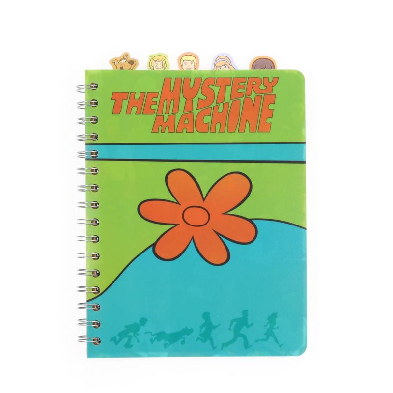 Officially Licensed Scooby-Doo Gift for Boys Girls Fans Ages 5 6 7 8 9 10 | Scooby-Doo Spiral Notebook for Kids Mystery Machine 5-Tab Journal 75 Lined Pages - product image