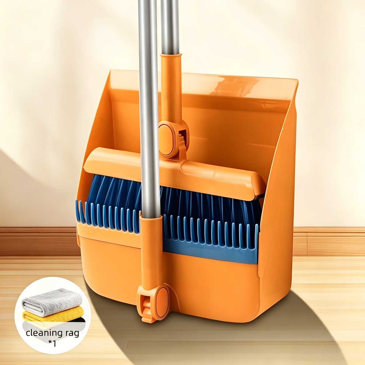 4In1/3In1/2In1 Upright Broom and Dustpan Combo, Long Handle Floor Sweeping Brush Set with Comb Teeth Dustpan, Garbage Bag Holder, Indoor Outdoor Cleaning Kit - product image 7