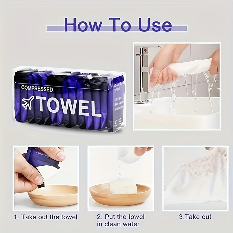 Compressed Towel Tablets 28 Pack | Disposable Magic Coin Tissue, Expandable Face Towel 11.8x9.4 Inch, Individually Wrapped Carry-along Paper Towel for Travel Camping Hiking Sport Gym Outdoor Emergency