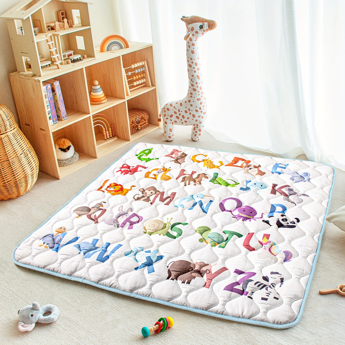 Baby Play Mat, 50x50 Playpen Mat with Super Soft Touch, Activity Mat with Upgraded Anti-Slip Bottom, Machine Washable Crawling Mat for Floor & Picnic - product image 16