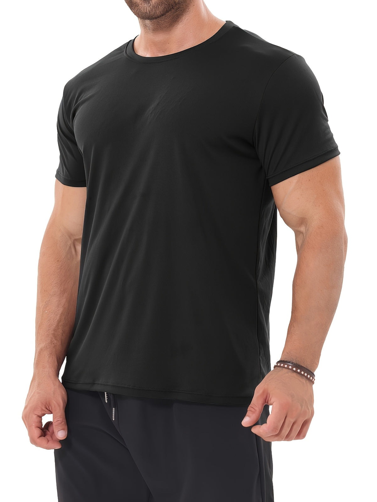 6pcs Men's Sports Shirt Short Sleeved Sports Top Quick Drying Round Neck Running T-shirt - product image 6