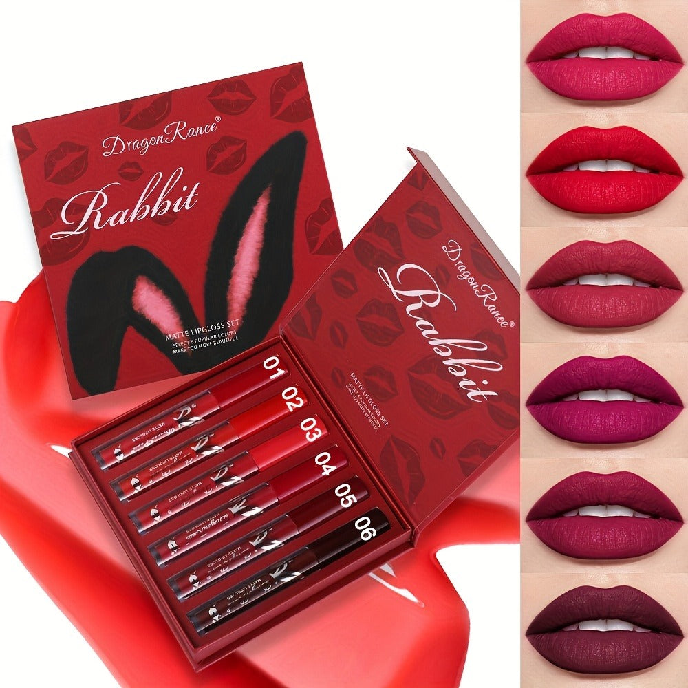Red Lip Gloss Set 6 Pcs Squalane Long-Lasting Non-Transfer Moisturizing Glossy Lip Glaze Vibrant Red Tones Crimson Berry for Date Night Party Wedding Gift for Women - product image 3