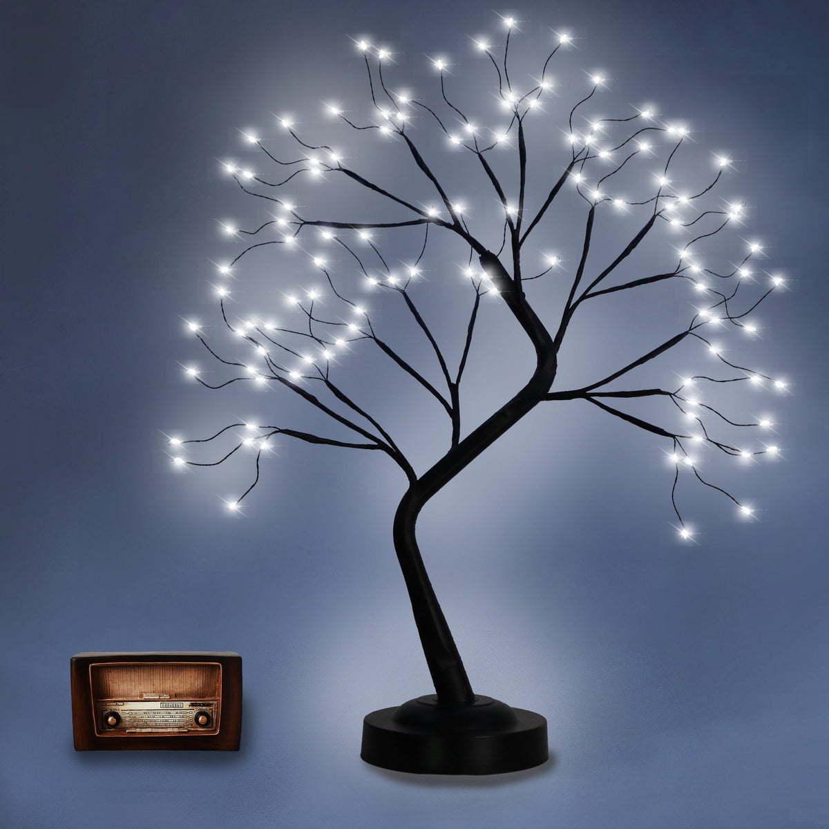 LED Tabletop Tree Light 20 Inch, 108 LED Fairy Lighted Branch Tree Lamp with 8 Lighting Modes & Timer, USB or Battery Powered Desk Decor for Bedroom Home Office Christmas Halloween - product image 5