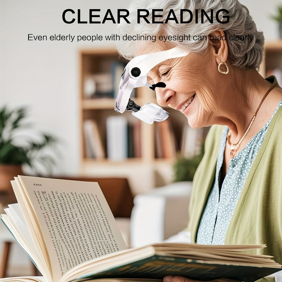 Head-mounted Magnifier with LED Illumination, Model Making Magnifier, Adjustable Headband, 5 Interchangeable Lenses 1.0X/ 1.5X/ 2.0X/ 2.5X/ 3.5X for Reading - product image 7