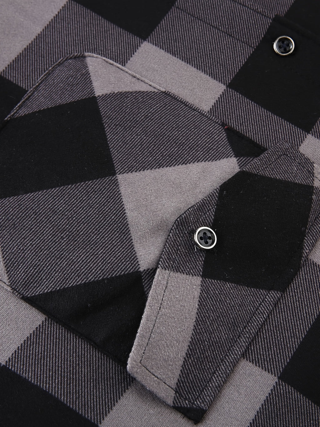 Men's Heavy-Duty Flannel Jacket - Thermal Insulated Hooded Coat with Front Pockets, Blue Black Plaid Work Jacket for Logging, Winter Outdoor Jobs, Construction - product image 24