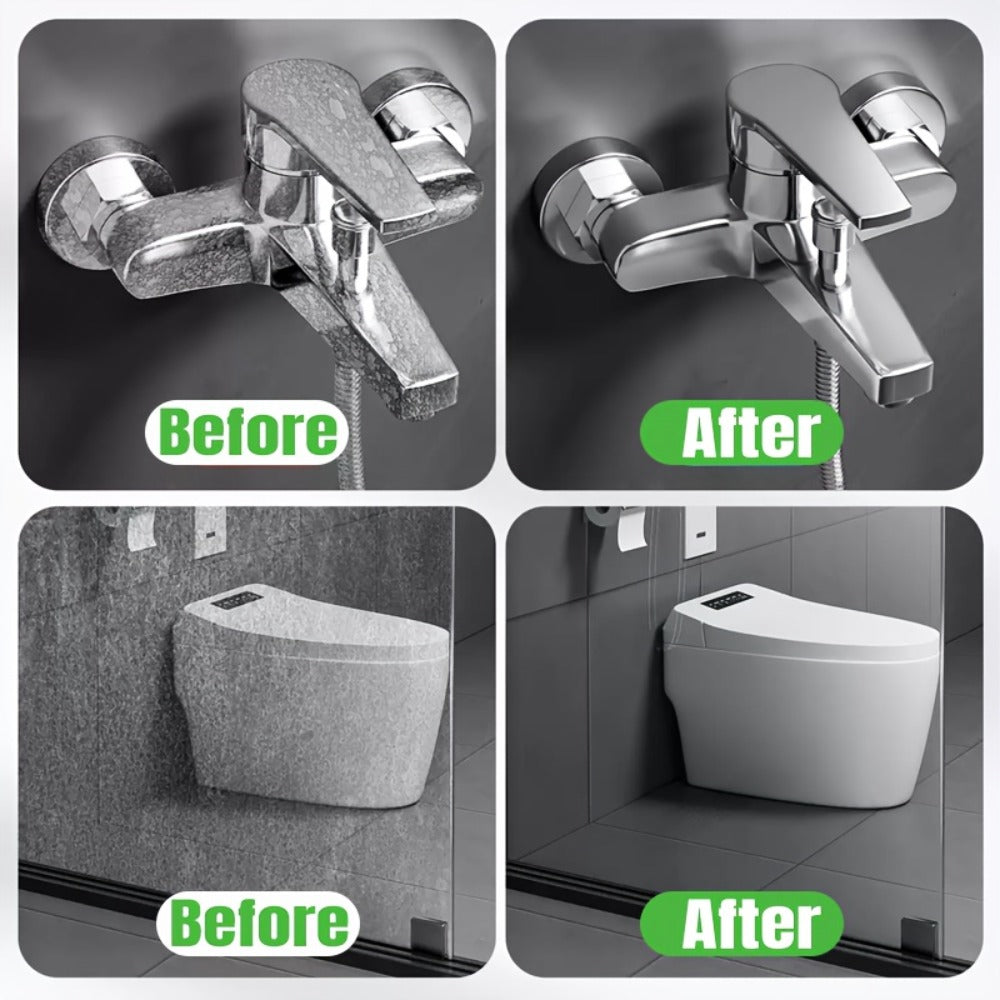 Bathroom Cleaner with Sponge 3.38oz - Deep Cleaning Stain Removal Scrub for Tiles Tub Fixtures - Removes Soap Scum Hard Water Stains Mildew - Multi-Surface Bath Cleaner Shiny Strea - product image 8