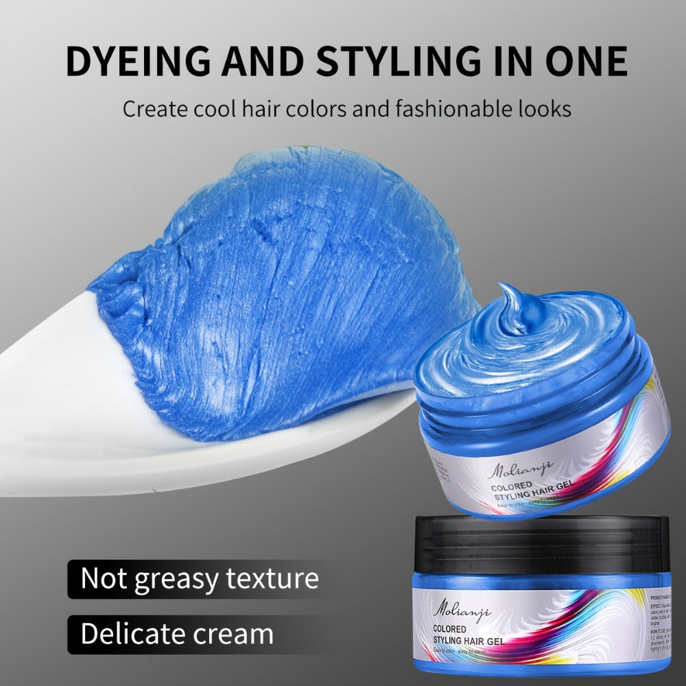 Hair Color Wax Temporary Hair Dye 3.53oz — 9 Vivid Shades, Easy Wash, Non-Damaging, Mixable Colors for Halloween Carnival Festival Cosplay Party - product image 12