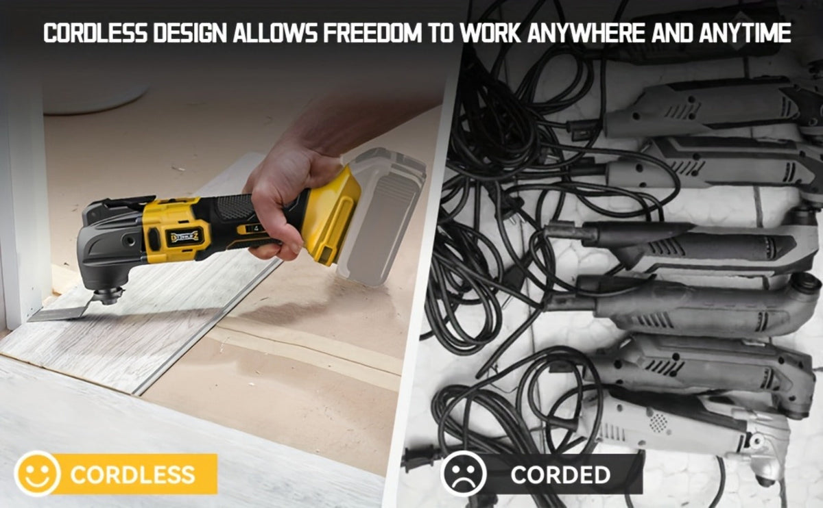 Oscillating Multi Tool Brushless Cordless Compatible with DeWalt 20V / 18V Battery – 21000 OPM Variable Speed, 4.5° Oscillating Angle, Anti-Vibration, Wood Cutting Blades & Sanding - product image 17
