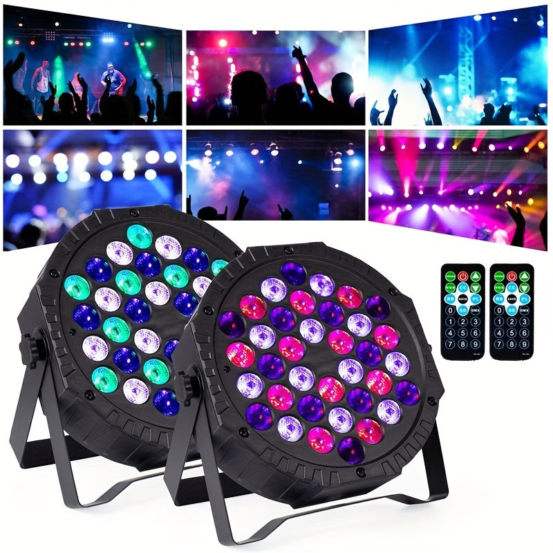 10 pc 36LEDs Stage Par Lights RGB LED Par Lights Sound Activated Auto Play By Remote & DMX Control Party/lights That Sync with Music/lights for Decoration/lights