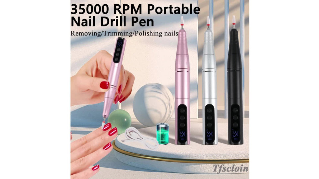 35000RPM Electric Nail Drill Rechargeable – Portable USB-Powered Low Noise Nail Efile for Manicure & Pedicure | Professional Cordless Nail Drill for Acrylic & Gel Nails, Gift for W - product image 14