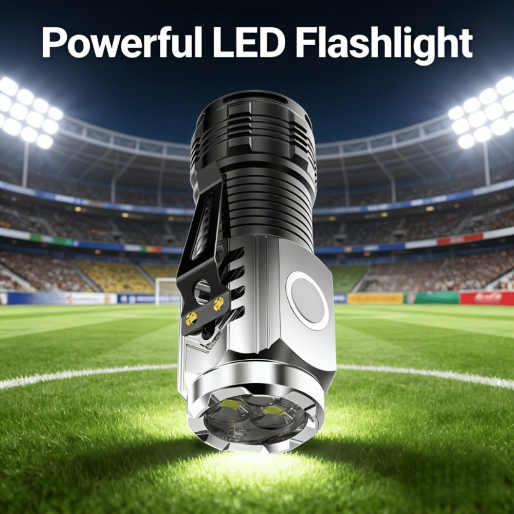 Handheld Flashlight 2 Pack Rechargeable LED | Ultra-Bright Multi-Mode Working Lamp Long Distance | ABS Portable Torch for Camping Hiking Emergency Home Outdoor Use - product image 3