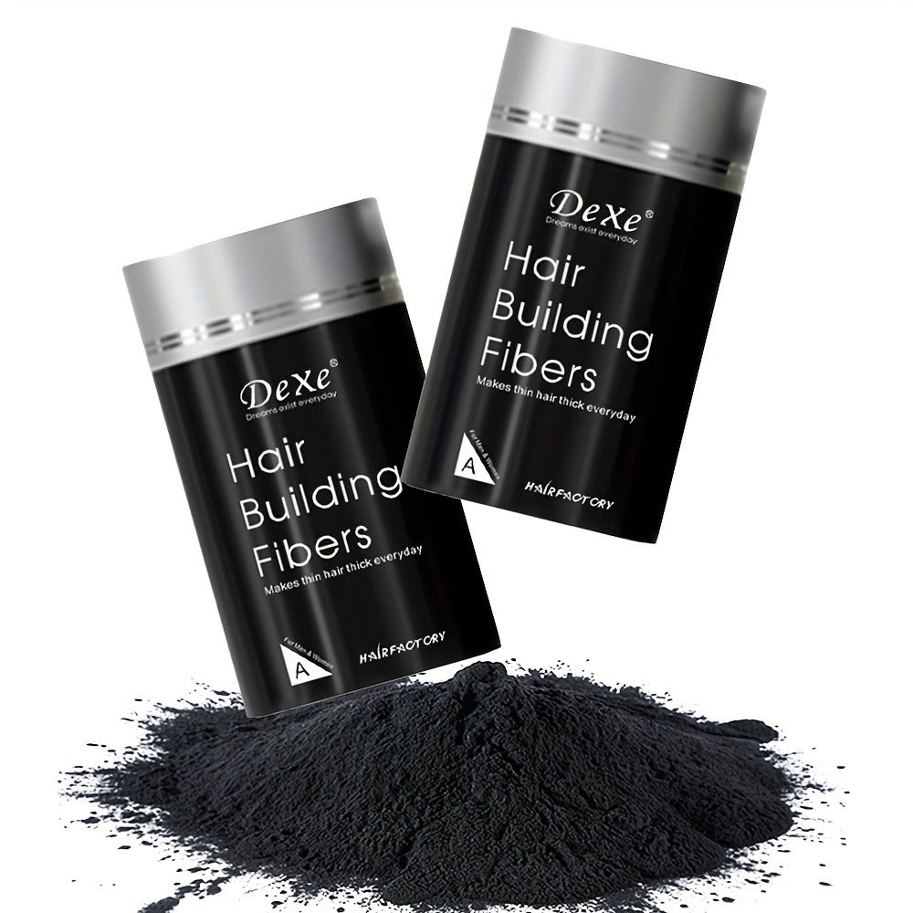 DeXe Hair Fiber Powder 2pcs x 22g — Natural Fine Thickening Fibers for Thinning Hair & Bald Spot Coverage, 1-Second Adhesion, Unisex for Men & Women, Black & Dark Brown - product image 15