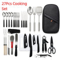 10 & 27 Piece Outdoor Cooking Utensil Kit with Organizer Bag for Camping, BBQ, Picnic, RV, Travel & Backpacking – Camping Cookware Set Stainless Steel - product image 3