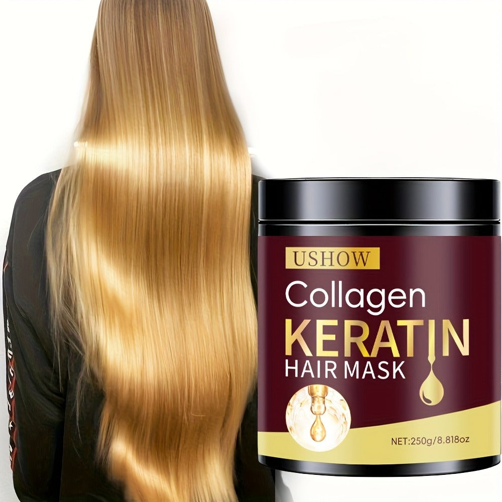 Keratin & Collagen Deep Repair Hair Mask 250g — Intensive Split End Protection & Nourishment for Dry Damaged Hair | Softens, Strengthens & Restores | Salon-Quality Treatment for Wo - product image 3