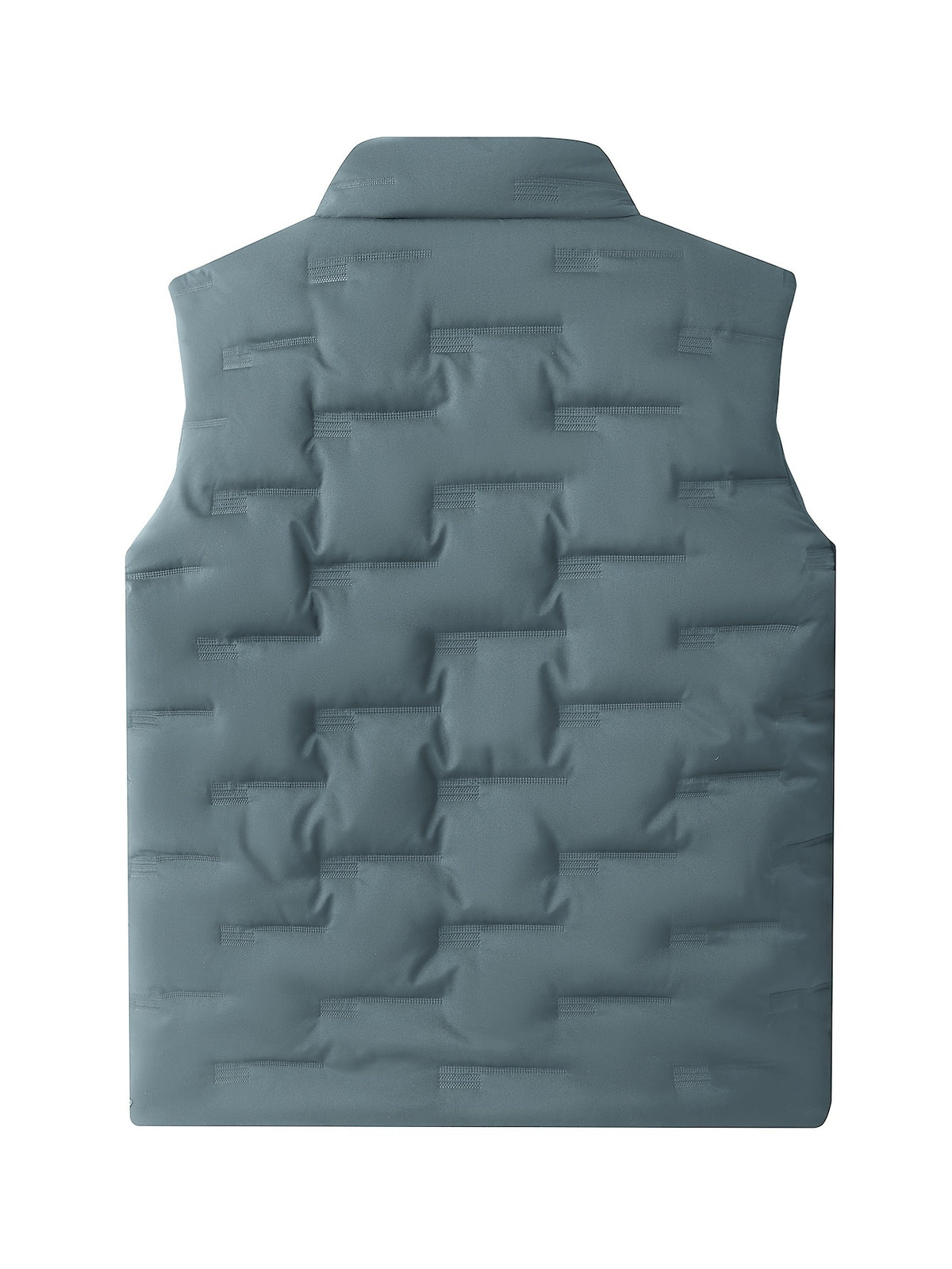 Men's Casual Stand Collar Vest, 100% Polyester Solid Color, Warm Fall/Winter Outerwear with Pockets, Non-Stretch Woven Fabric, Regular Fit - 120gsm - product image 8
