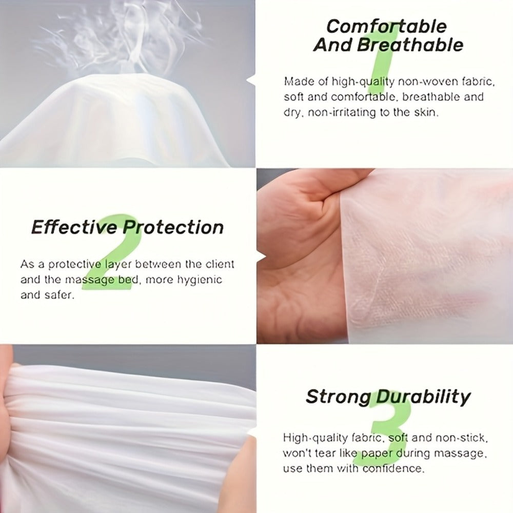 Disposable Bed Sheets 100 Pack Non-Woven Massage Table Cover Single Use Stain Resistant Spa Sheets for Massage Therapists Estheticians Salons Hotels Tattoo Artists White Pink - product image 11