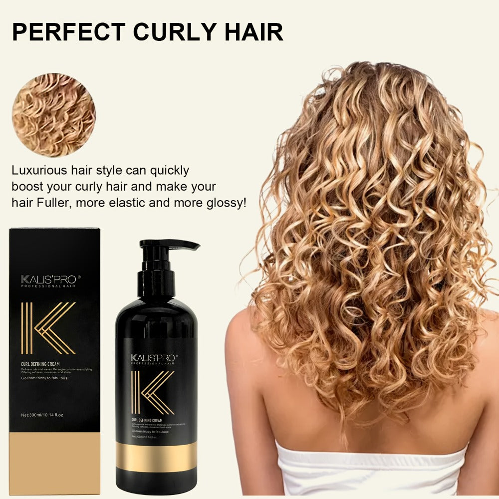 Curl Defining Cream with Detangling Brush Set 10.14 oz — Anti-Frizz Curl Enhancer, Long-Lasting Bouncy Curls, Non-Sticky Lightweight Hold, Salon Quality for Curly Wavy & Coily Hair - product image 4