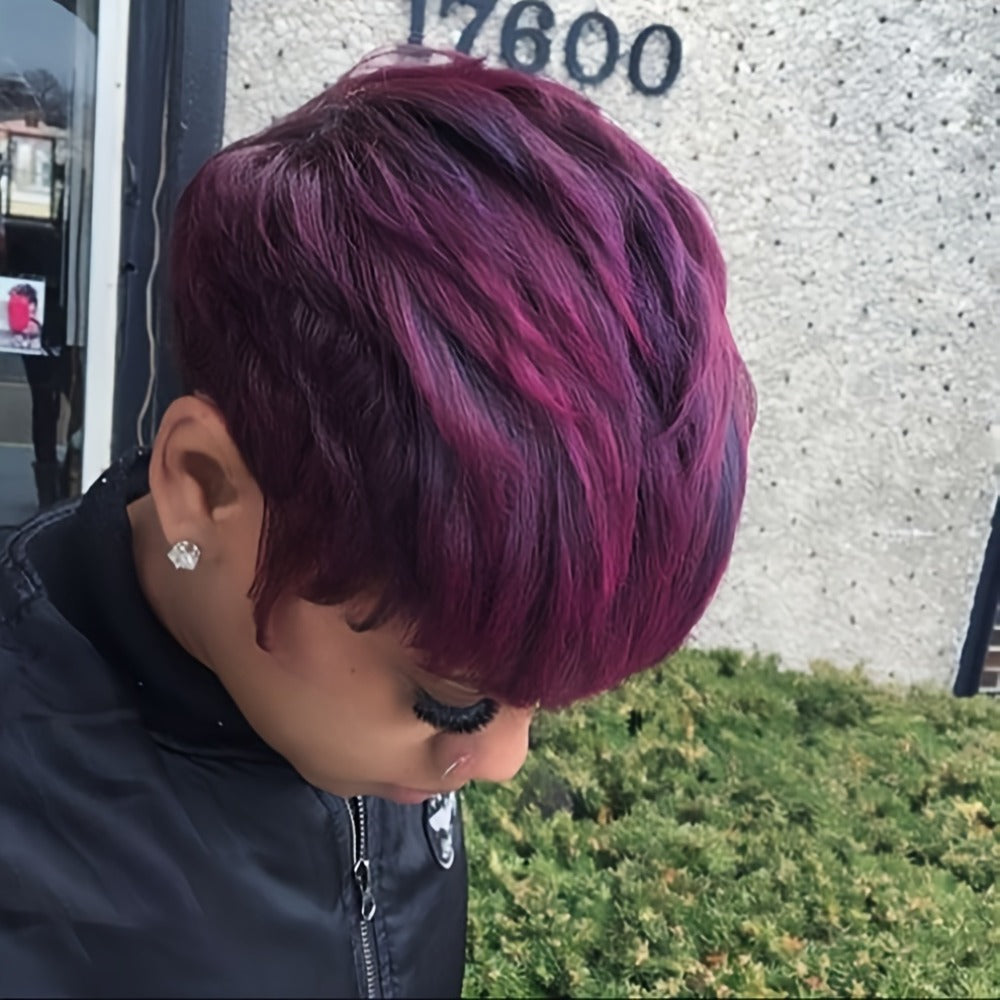Short Pixie Cut Wig with Bangs Women Synthetic Hair 4 Inch | Lightweight Layered Natural Look | Multi-Color Halloween Cosplay Christmas Party Everyday Wear - product image 2