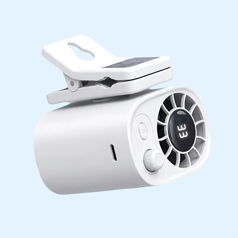 Clip-On Car Fan USB Rechargeable Sun Visor Fan Adjustable Speed Portable Quiet Mini Cooling Fan for Car Truck SUV Road Trip Summer Travel - product image 11