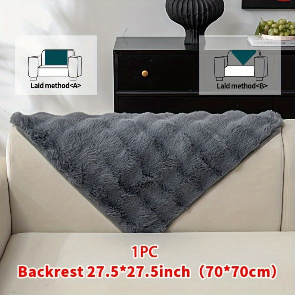 Faux Rabbit Plush Sofa Cover Winter Warm Thickened Anti-Slip Pet Friendly Cushion Protector for Living Room Bedroom Office 1 2 3 4 Seater - product image 15