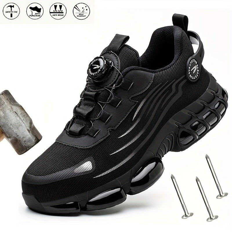 Steel Toe Work Shoes Man Slip Resistant Abrasion Resistant Construction Working Boots Comfortable Breathable Sneaker - product image