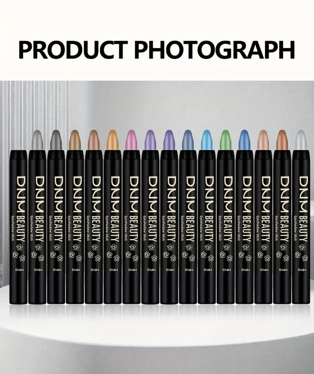 Gel Eyeshadow Stick Pencil Set 16 Colors Pearl Shimmer Matte Blendable Eye Makeup Crayons Smokey Eye Long Lasting Multi Color Eye Shadow Liner Women Party Holiday Gift - product image 14