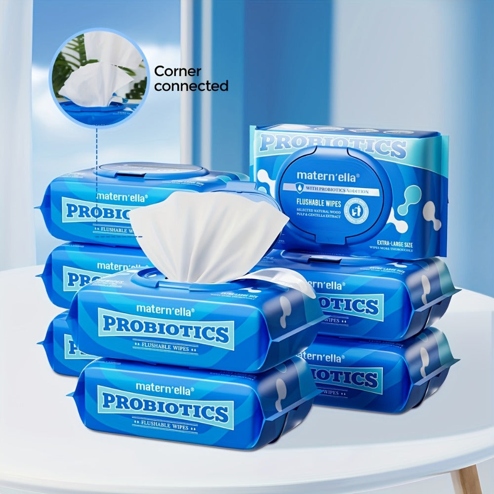 Flushable Wet Wipes with Probiotics – Plant-Based Fibers, Fragrance Free, Sewer Safe, Soft & Thick Disposable Butt Wipes for Adults, Incontinence & Personal Care (1/3/5/6/8/9/15 Pa - product image 19