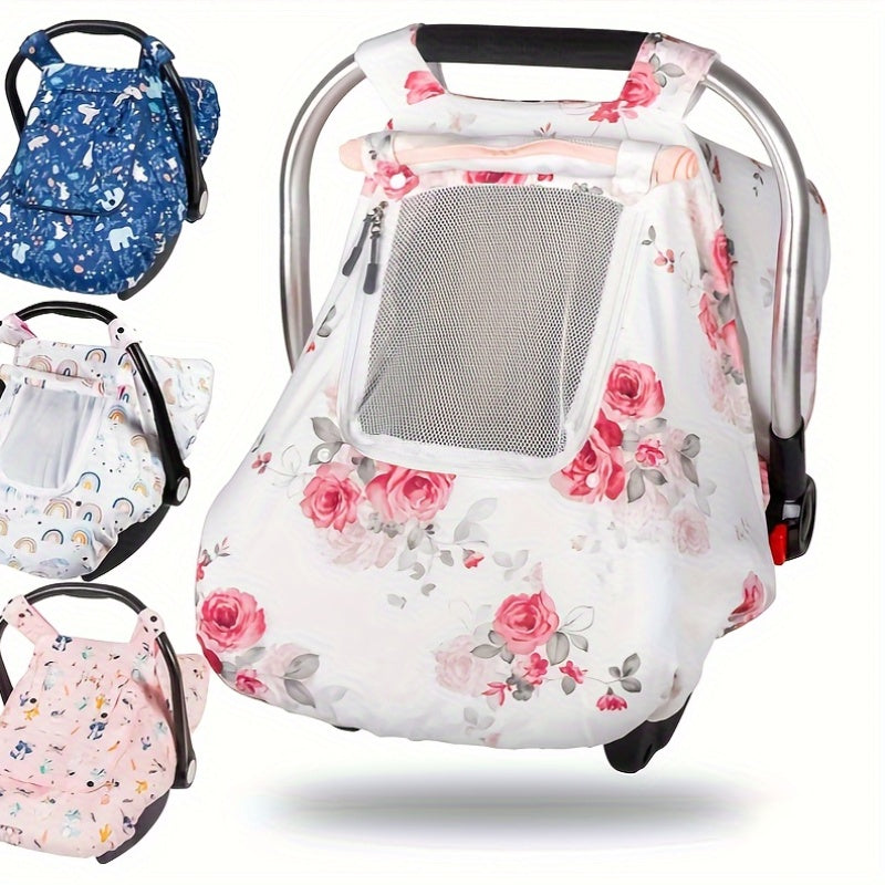 Car Seat Cover for Baby, Minky Baby Car Seat Cover, 3-In-1 Car Seat Cover, Soft and Breathable Car Seat Cover for Infant, Baby Items, Newborn Necessities - product image