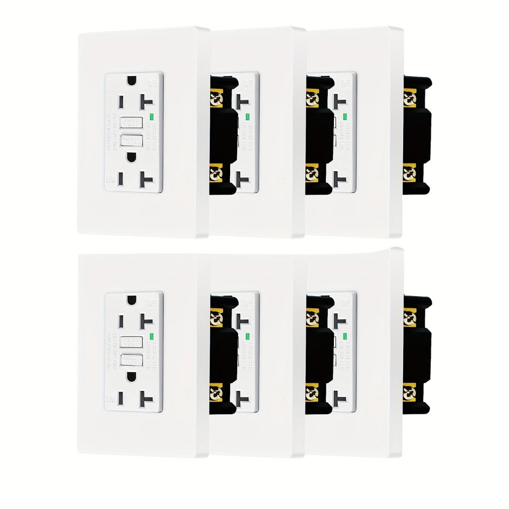 GFCI Outlet 20 Amp Tamper Resistant WR Weather Resistant with Wall Plate ETL Listed LED Indicator Test Reset Button Ground Fault Circuit Interrupter for Bathroom Kitchen Garage 2 4 - product image 7