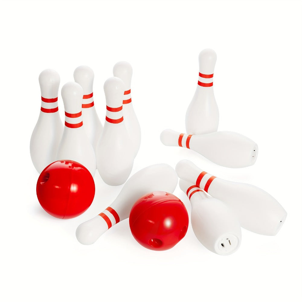 Kids Glow Bowling Set 12 Piece Light-Up Pins & Balls 10 Pins 2 Balls 7.87 Inch Indoor Outdoor Toddler Game Active Play Birthday Gift Boys Girls Ages 3+ for - product image 4