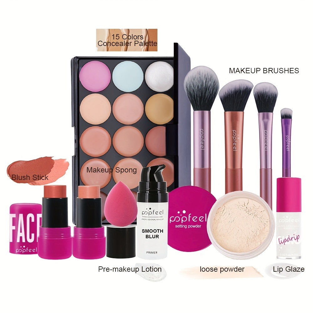 Makeup Gift Set Box for Women Teens – Eyeshadow Palette Blush & Foundation Waterproof Long-Lasting Complete Beauty Cosmetic Kit All Skin Tones Everyday Outdoor Wear - product image 3