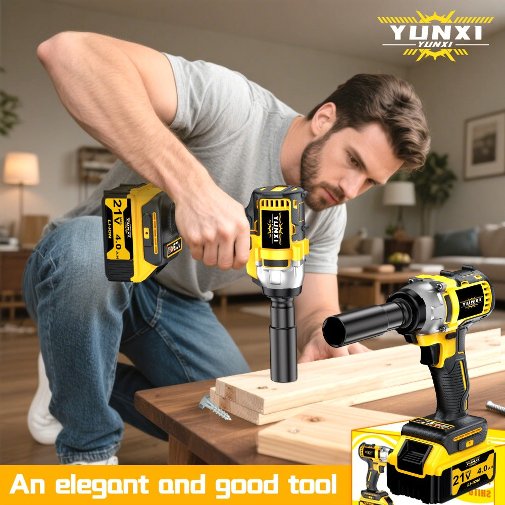 21V Cordless Drill Brushless Impact Wrench Multifunctional – Lithium Battery, Quick Charger, Variable Speed, Tighten Screws & Bolts, Compact Power Tool for Home, Car Repair & DIY – - product image 6