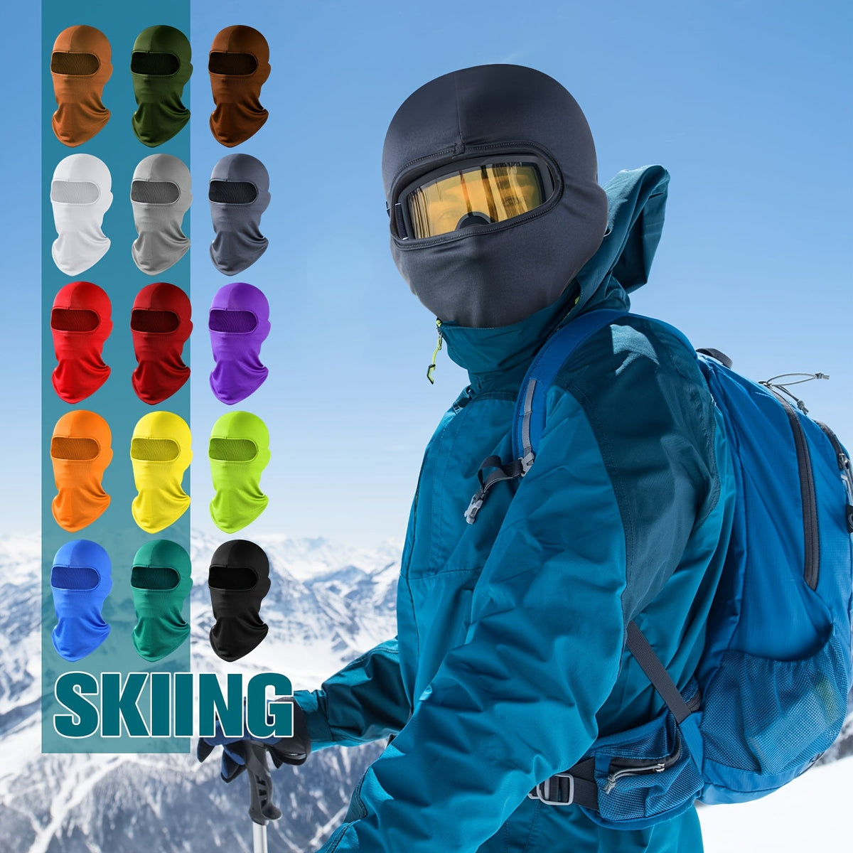 Balaclava Mask Bulk 30 Pack UPF Sun Protection – Full Face & Neck Coverage, Breathable Polyester, Multi-Color for Skiing, Snowboarding, Motorcycling, Hiking (Men & Women)