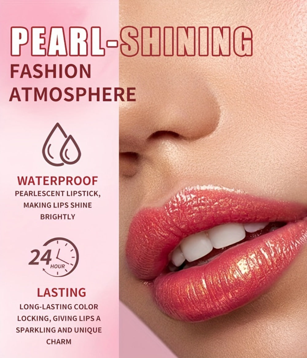 Glossy Shimmer Lipstick Gift Box Set 6PCS – Water-Resistant Long-Lasting Shimmering Lip Color in Assorted Shades, Buildable Pigment Luminous Finish Lipstick Collection for Women Al - product image 13