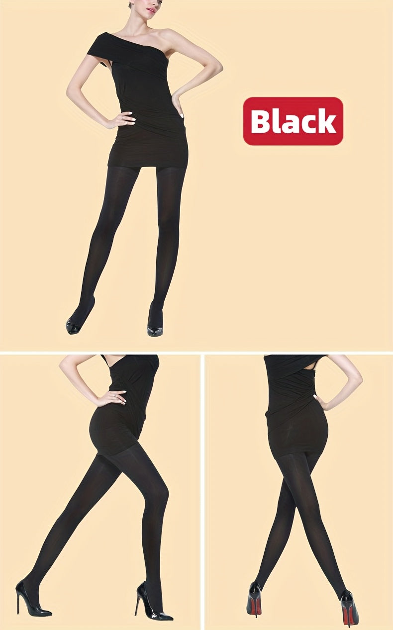 4-Pair Women's Full-Length Winter Warmth Solid Color Tights - High-Elasticity Non- Leggings Suitable for, Daily Wear - Machine Washable & Hand Washable Elegant - product image 2